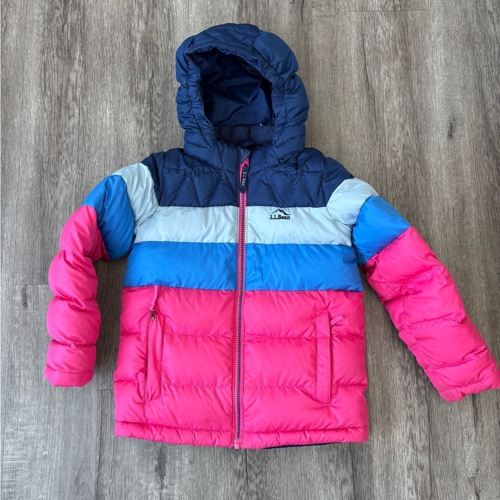 Girls LL Bean Down Feather Puffer Jacket 6